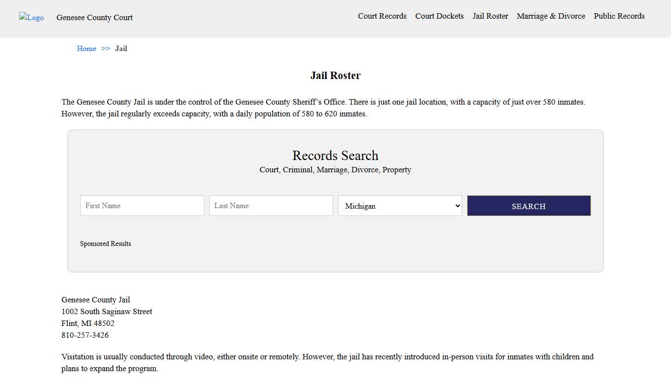 Jail Roster Genesee County Court