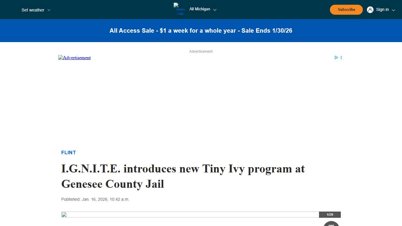 I.G.N.I.T.E. introduces new Tiny Ivy program at Genesee County Jail - mlive.com